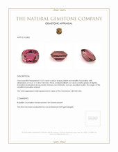 15.27 Ct. Rubellite Tourmaline from Brazil Appraisal