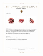 7.97 Ct. Brownish Red Tourmaline from Mozambique Appraisal