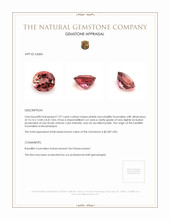 7.97 Ct. Rubellite Tourmaline from Mozambique Appraisal
