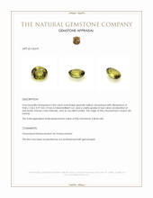 2.84 Ct. Chrysoberyl from Ceylon (Sri Lanka) Appraisal