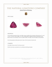 8.68 Ct. Purplish Pink Tourmaline from Mozambique Appraisal