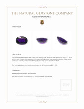 24.46 Ct. Amethyst from Brazil Appraisal