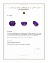 36.76 Ct. Amethyst from Brazil Appraisal