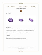 2.76 Ct. Amethyst from Brazil Appraisal