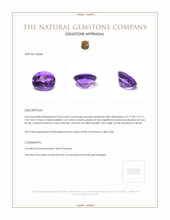 4.64 Ct. Amethyst from Brazil Appraisal
