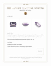 1.40 Ct. Amethyst from Brazil Appraisal