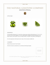 4.14 Ct. Peridot from Madagascar Appraisal