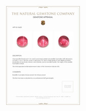 7.76 Ct. Cabochon Rubellite Tourmaline from Brazil Appraisal