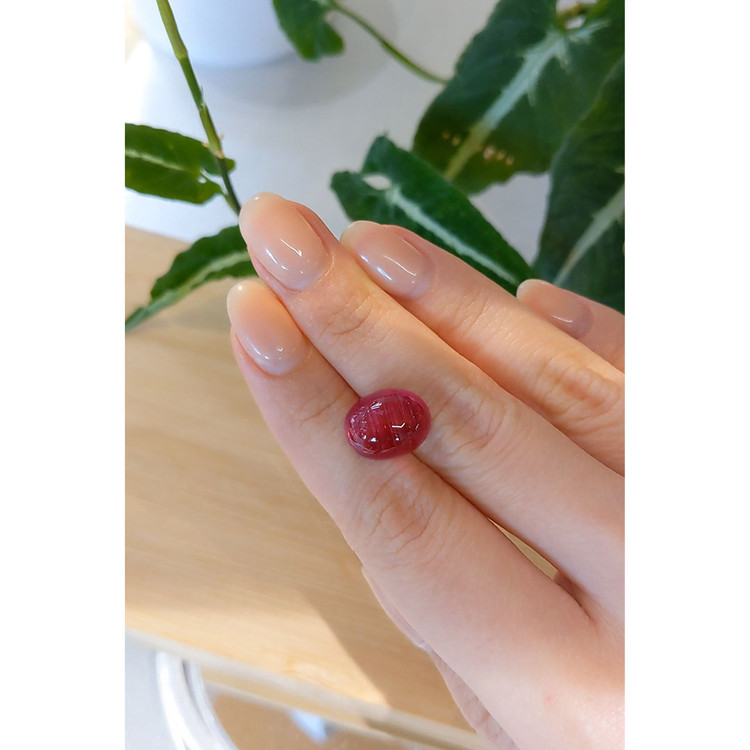 11.93 Ct. Cabochon Rubellite Tourmaline from Brazil