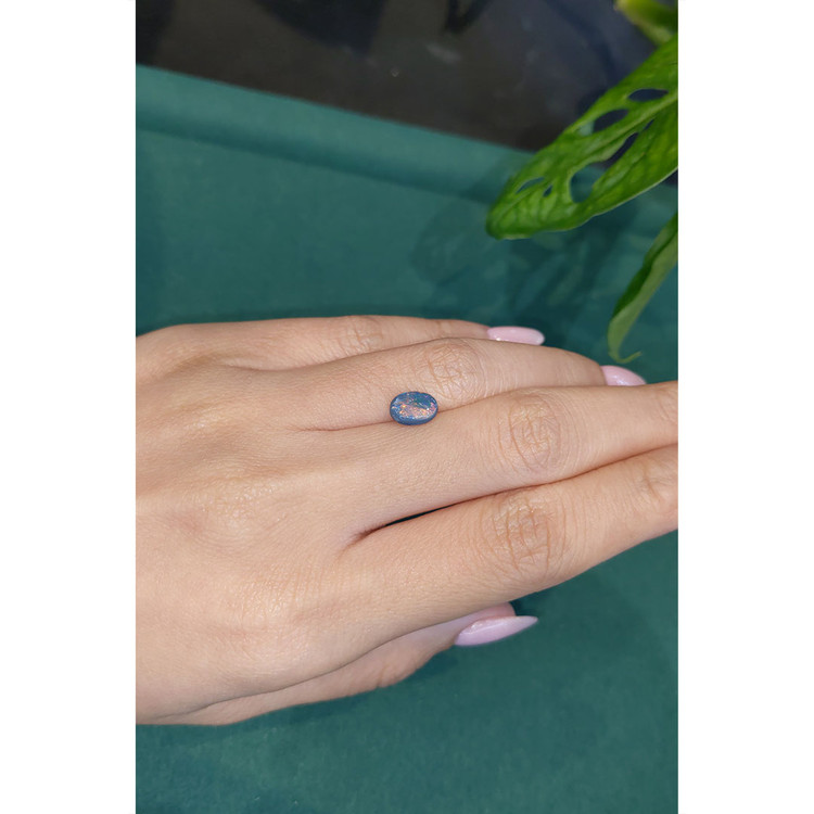 0.90 Ct. Cabochon Black Opal from Australia