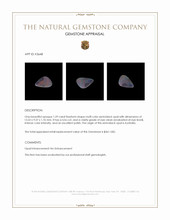 1.29 Ct. Semi-Black Opal from Australia Appraisal