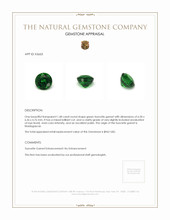 1.48 Ct. Tsavorite Garnet from Madagascar Appraisal