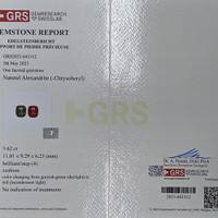 5.62 Ct. Alexandrite from Ceylon (Sri Lanka) Scan Report