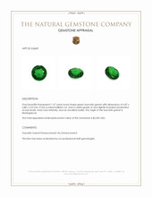 1.37 Ct. Tsavorite Garnet from Madagascar Appraisal