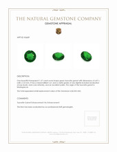 1.37 Ct. Tsavorite Garnet from Madagascar Appraisal