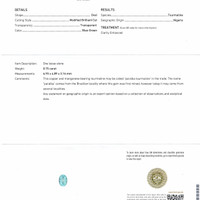 0.75 Ct. Paraiba Tourmaline from Nigeria Scan Report