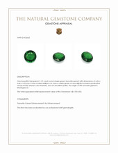 1.29 Ct. Tsavorite Garnet from Madagascar Appraisal