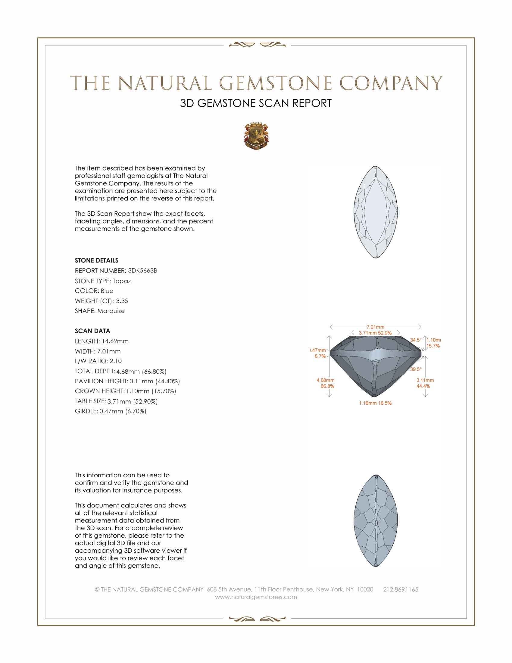 3.35 Ct. Topaz from Ceylon (Sri Lanka)
