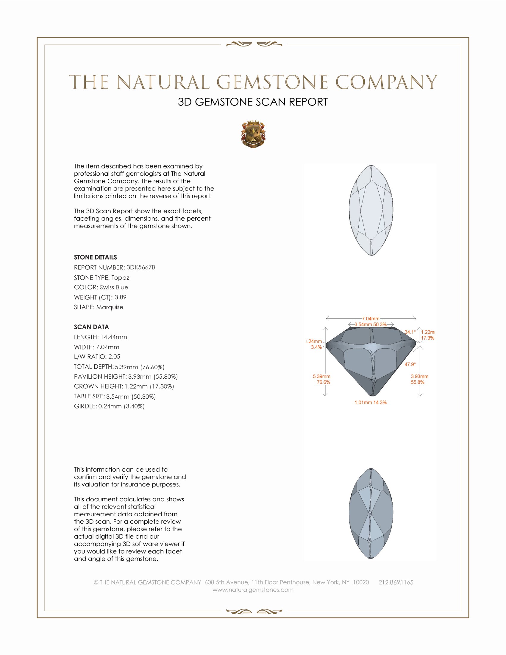 3.89 Ct. Topaz from Ceylon (Sri Lanka)