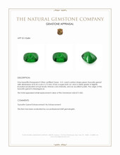 2.51 Ct. Cabochon Tsavorite Garnet from Madagascar Appraisal