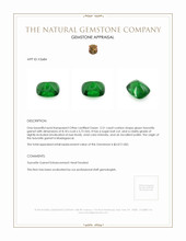 2.51 Ct. Cabochon Tsavorite Garnet from Madagascar Appraisal