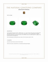 2.51 Ct. Cabochon Tsavorite Garnet from Madagascar Appraisal