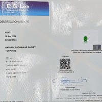 2.51 Ct. Cabochon Tsavorite Garnet from Madagascar Scan Report
