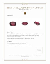 1.77 Ct. Almandine Garnet from Ceylon (Sri Lanka) Appraisal