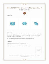 0.31 Ct. Paraiba Tourmaline from Brazil Appraisal