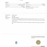 0.31 Ct. Paraiba Tourmaline from Brazil Scan Report