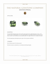 2.44 Ct. Green Zircon from Ceylon (Sri Lanka) Appraisal