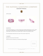 11.12 Ct. Morganite from Brazil Appraisal