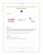 29.75 Ct. Pink Morganite from Brazil Appraisal