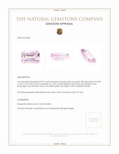 29.75 Ct. Morganite from Brazil Appraisal