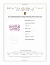 29.75 Ct. Morganite from Brazil Scan Report