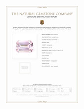 29.75 Ct. Pink Morganite from Brazil Scan Report