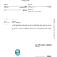 3.05 Ct. Paraiba Tourmaline from Nigeria Scan Report