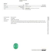 7.77 Ct. Cabochon Paraiba Tourmaline from Mozambique Scan Report