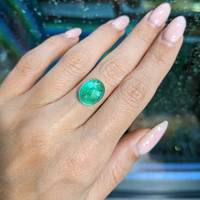 8.43 Ct. Cabochon Paraiba Tourmaline from Mozambique Life Style