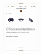 6.93 Ct. Greyish Violet Spinel from Ceylon (Sri Lanka) Appraisal