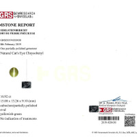 16.92 Ct. Cabochon Chrysoberyl from Ceylon (Sri Lanka) Scan Report