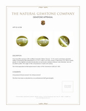 19.10 Ct. Cabochon Chrysoberyl from Ceylon (Sri Lanka) Appraisal