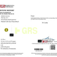 13.79 Ct. Cabochon Chrysoberyl from Ceylon (Sri Lanka) Scan Report