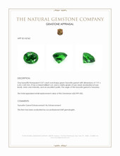 2.07 Ct. Tsavorite Garnet from Tanzania Appraisal