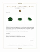 4.13 Ct. Tsavorite Garnet from East Africa Appraisal