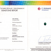 4.13 Ct. Tsavorite Garnet from East Africa Scan Report
