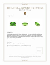 2.56 Ct. Tsavorite Garnet from Madagascar Appraisal