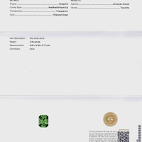 2.56 Ct. Tsavorite Garnet from Madagascar Scan Report