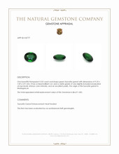 2.02 Ct. Tsavorite Garnet from Madagascar Appraisal