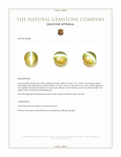 4.61 Ct. Yellow Cabochon Chrysoberyl from Madagascar Appraisal